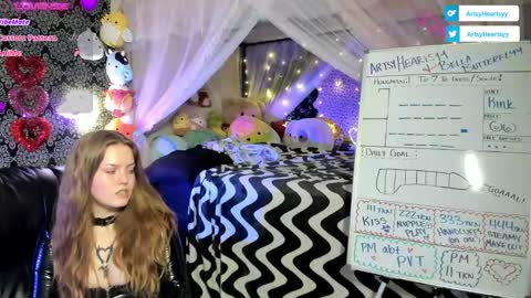 Snapshot of artsyheartsyy chatting on 1, 2, 2025 ArtsyHeartsyy online show from 1, 2, 2025