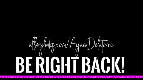Snapshot of ayanadelatorre chatting on 11, 9, 2025 Ayana Delatorre online show from 11, 9, 2025