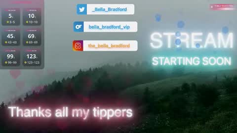 Bella Bradford online show from 29, 10, 2025