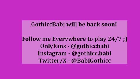 Snapshot of gothicc_babi chatting on 31, 12, 2024 Gothicc Babi online show from 31, 12, 2024