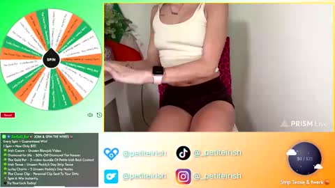 Petite Irish online show from 14, 3, 2026