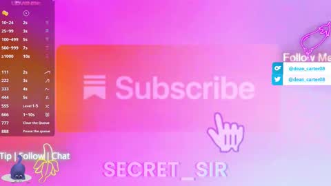 Snapshot of secret_sir chatting on 12, 2, 2026 Dean Carter online show from 12, 2, 2026