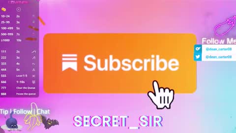 Snapshot of secret_sir chatting on 13, 3, 2026 Dean Carter online show from 13, 3, 2026