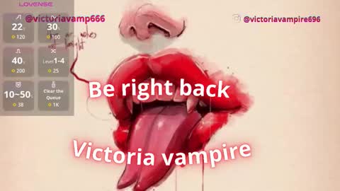 Victoria Vampire online show from 23, 12, 2025