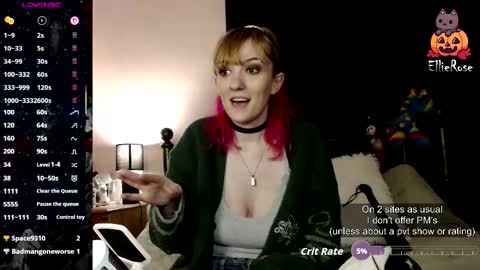 EllieeRose online show from 9, 3, 2026