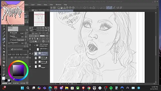 Snapshot of DrenchedArt chatting on 12, 12, 2024 DrenchedArt online show from 12, 12, 2024