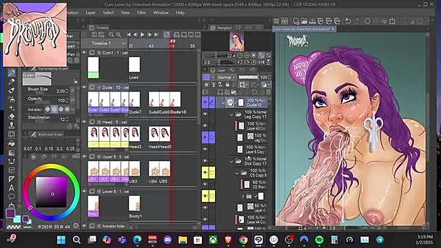 Snapshot of DrenchedArt chatting on 8, 1, 2025 DrenchedArt online show from 8, 1, 2025