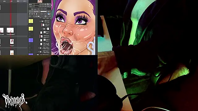 Snapshot of DrenchedArt chatting on 13, 1, 2025 DrenchedArt online show from 13, 1, 2025