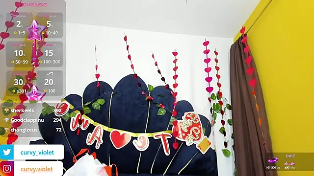 Snapshot of CurvyViolet chatting on 17, 2, 2025 CurvyViolet online show from 17, 2, 2025