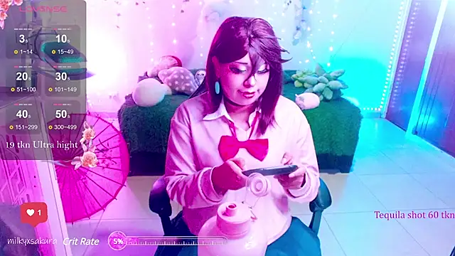 MilkyXSakura online show from 20, 2, 2025