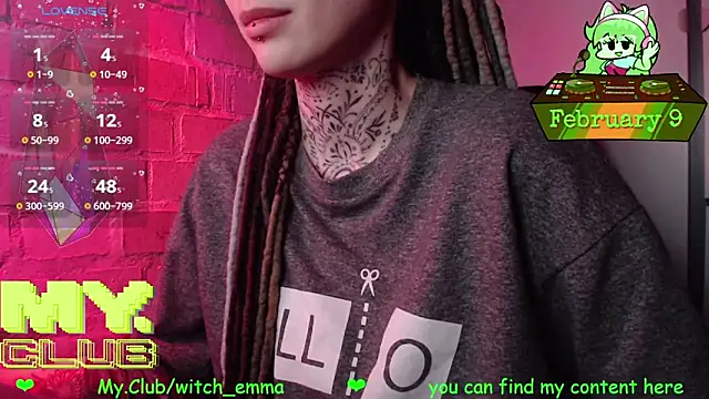 Witch Emma online show from 9, 2, 2026